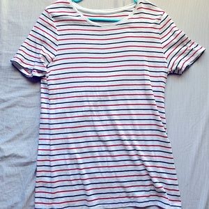 Black/White/Red Striped T-Shirt